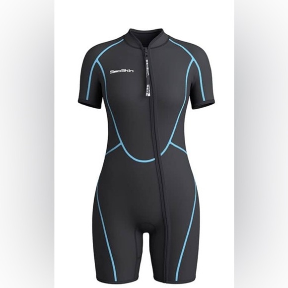 SeaSkin Shorty 3 mm Neoprene Wetsuit Men’s Small New - Picture 1 of 9